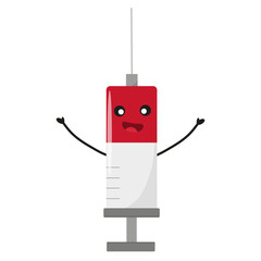 blood syringe cartoon style