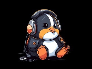 Chubby Gamer Baby Penguin