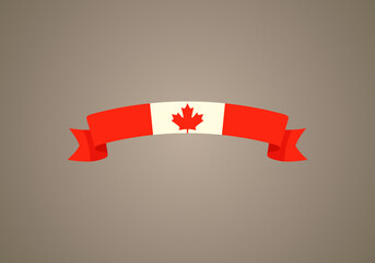 Ribbon with flag of Canada