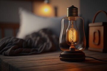 Edison lamp. AI generated