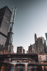 Obraz premium Chicago Skyline at sunrise