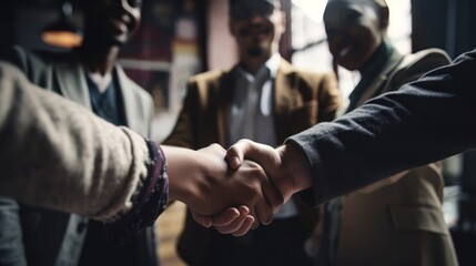 Diversity in Unity: Multi-ethnic Group Shaking Hands, GENERATIVE AI