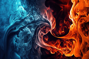 fire and ice, background