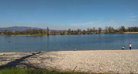 Lake, springtime, Zagreb, Jarun