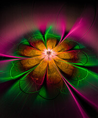 abstract fractal flower background