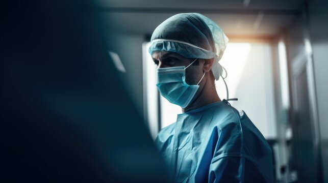 A doctor in the operating room, generative ai