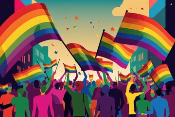 Celebrating Pride .LGBTQI Pride Event Generative AI