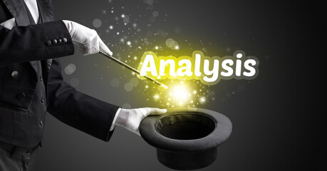 Illusionist is showing magic trick