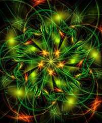 abstract Christmas tree stars