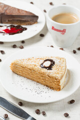 piece of cake with coffee