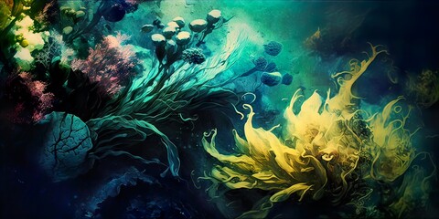 Fototapeta na wymiar Undersea wallpaper Generated AI