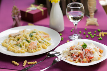 pasta with chicken and vegetables