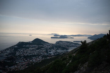 sunset in the mountains