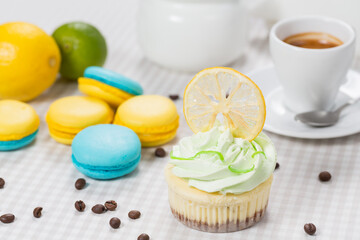 cup of tea with lemon and mint