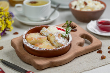 National Ukrainian traditional food on the table