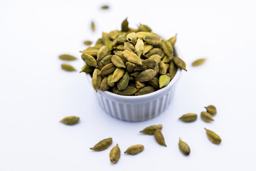 Cardamom seeds in a bowl