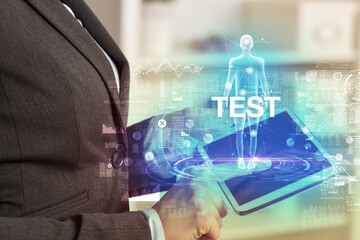 Electronic medical record, tech concept