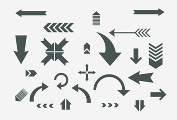 Arrow design set. Each element is grouped for easy editing.vector illustration