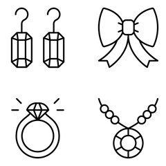 Jewelry Vector Line Icons