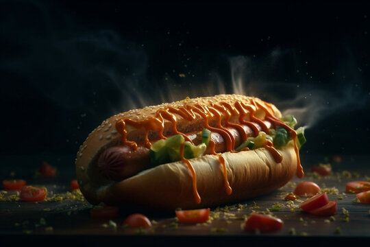 Cachorro Quente especial flutuante criado por IA