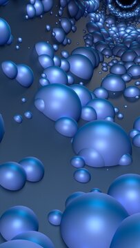 Abstract background with bubbles. Blue Background tunnel.	