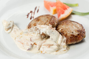 grilled meat with vegetables