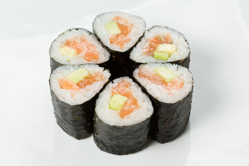 sushi on a white plate