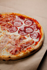 pizza with salami