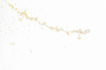 Orange, lemon juice or oil lubricant splash, liquid gold yellow drink drops. Fruit beverage water elements in line form . Fresh splashing and flowing jets, black background isolated freeze motion