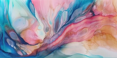 Incredible watercolor wash of colours and textures using ink, metals, chemicals and scanned textures, generative ai, highly detailed and high quality texture.