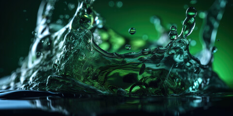 Fototapeta na wymiar Cool frozen in time water splash, good for commercials, AI generative image
