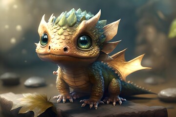 little cute dragon , Generative AI