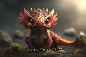 little cute dragon , Generative AI