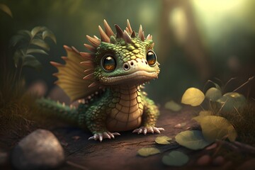 little cute dragon , Generative AI
