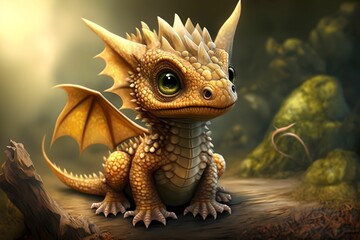 little cute dragon , Generative AI