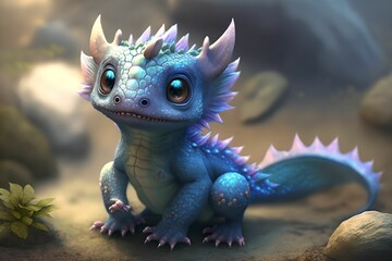 little cute dragon , Generative AI