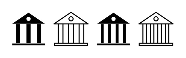 Bank icon vector for web and mobile app. Bank sign and symbol, museum, university