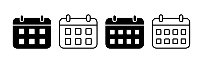 Calendar icon vector for web and mobile app. Calender sign and symbol. Schedule icon symbol