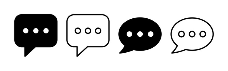 Chat icon vector for web and mobile app. speech bubble sign and symbol. comment icon. message