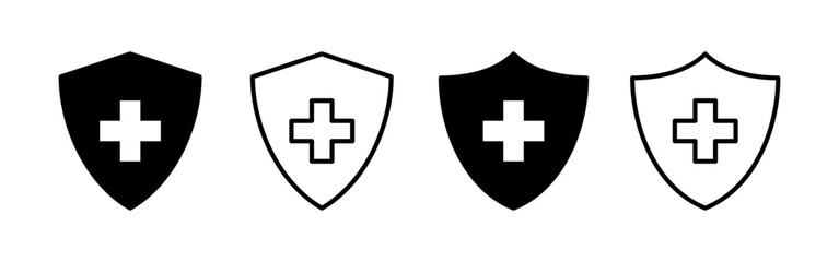 Obraz premium Health insurance icon vector for web and mobile app. Insurance document sign and symbol