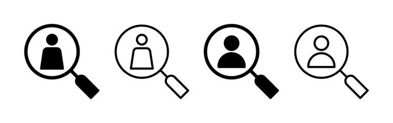 Hiring icon vector for web and mobile app. Search job vacancy sign and symbol. Human resources concept. Recruitment