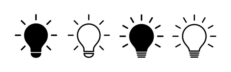 Lamp icon vector for web and mobile app. Light bulb sign and symbol. idea symbol.