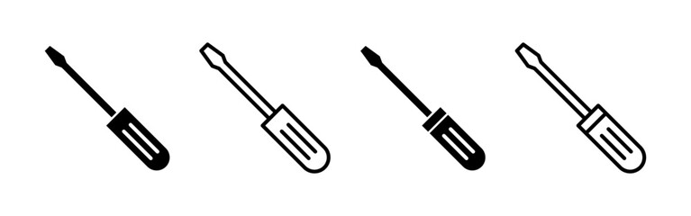 Screwdriver icon vector for web and mobile app. tools sign and symbol
