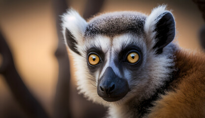 Obraz premium A lemur in its natural habitat. AI Generated
