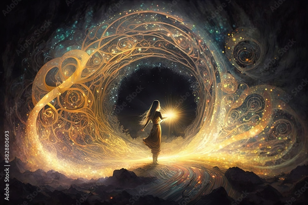 Poster dancing visions within flickering lights - revealing secrets of worlds beyond generative ai