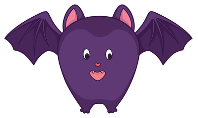 A cute purple bat perfect for frighteningly adorable Halloween decorations