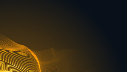 Abstract dot orange wave gradient texture technology background.