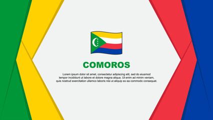 Comoros Flag Abstract Background Design Template. Comoros Independence Day Banner Cartoon Vector Illustration. Comoros Background