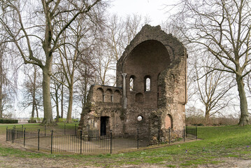 Barbarossa ruins in park Valkhof in Nijmegen, The Netherlands