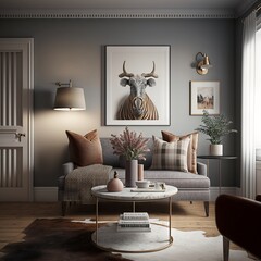 modern living room Generative AI